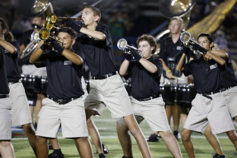 Band performs at halftime during the San Antonio Clark game. 