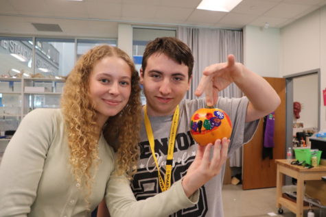 The Unified Champions club met after school on Oct. 19 to paint pumpkins for Halloween. 