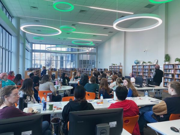 The JHS library was full of journalists from the central Texas region attending a midwinter journalism workshop on Jan. 25