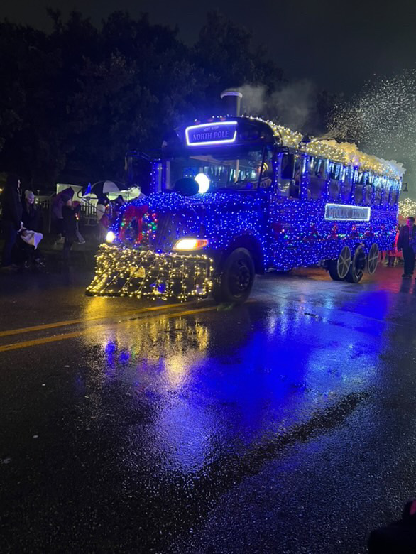 The polar express parade float at Budafest on Dec. 7. 