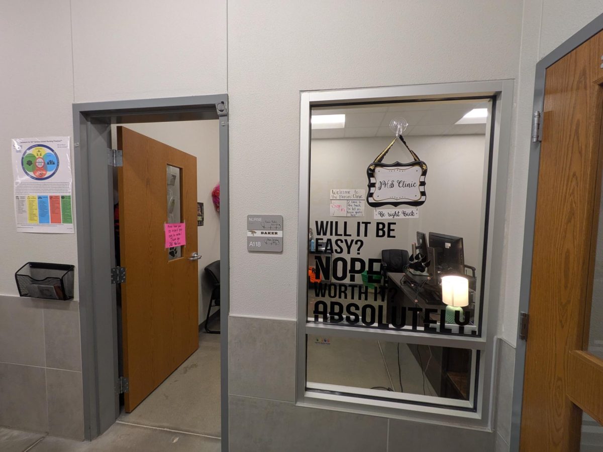 The entrance to the nurse's office.